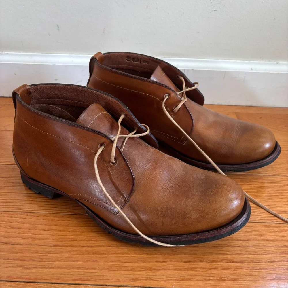 Timberland Boot‎ Company Chukka Lace-Up Brown Leather Men's Boots US 8M EUC